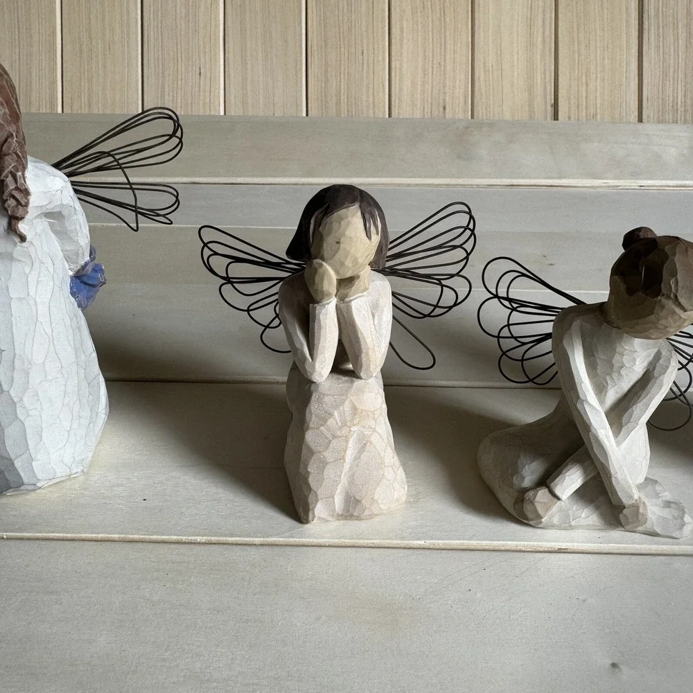 Willow Tree Collection Angel Figurines Set of 4 Praying Guardian Lantern - Picture 5 of 11